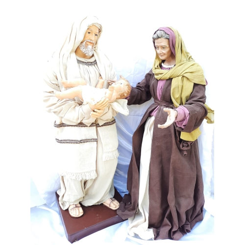 Symeon i Anna - figury do szopki betlejemskiej