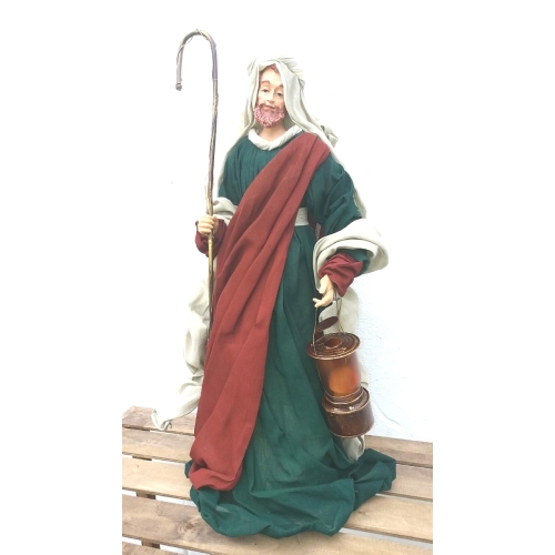 Figury do szopki bożonarodzeniowej - Zestaw bożonarodzeniowy FS70 Multikolor - Figury w ubraniach z materiału do szopki betlejemskiej