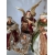 Święta Rodzina i Anioł. ZS36Y . Figury w szatach z tkaniny do szopki betlejemskiej